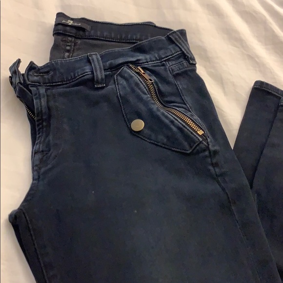 7 for All Mankind Dark Navy Jeans - Picture 2 of 5